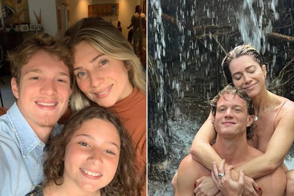 Filhos de famosos brasileiros em momentos de carinho e convivência familiar com suas mães