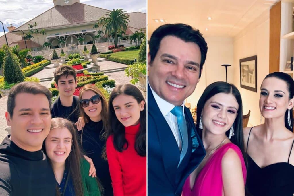 Filhos de famosos brasileiros com seus pais em momentos de lazer e eventos sociais em família