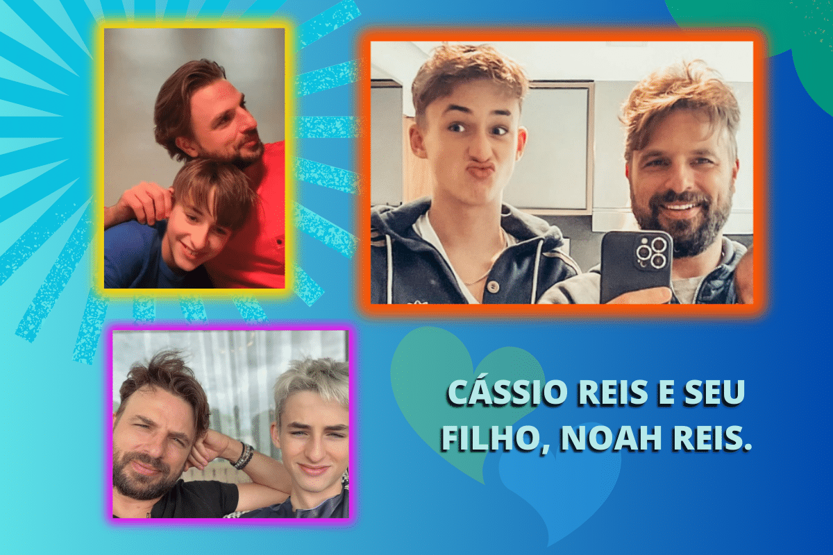 Cássio Reis e seu filho Noah reis