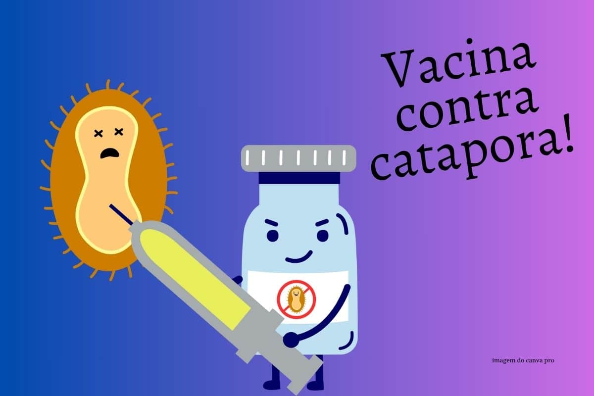 Ilustração de vacina contra catapora.