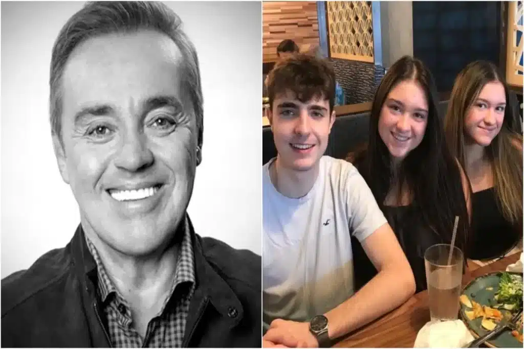 Gugu Liberato ao lado dos filhos João Augusto, Sofia e Mariana Liberato em um momento em família.